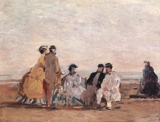 Op het strand van Trouville, ca. 1865